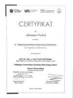 certyfikat adrianna frelich 1